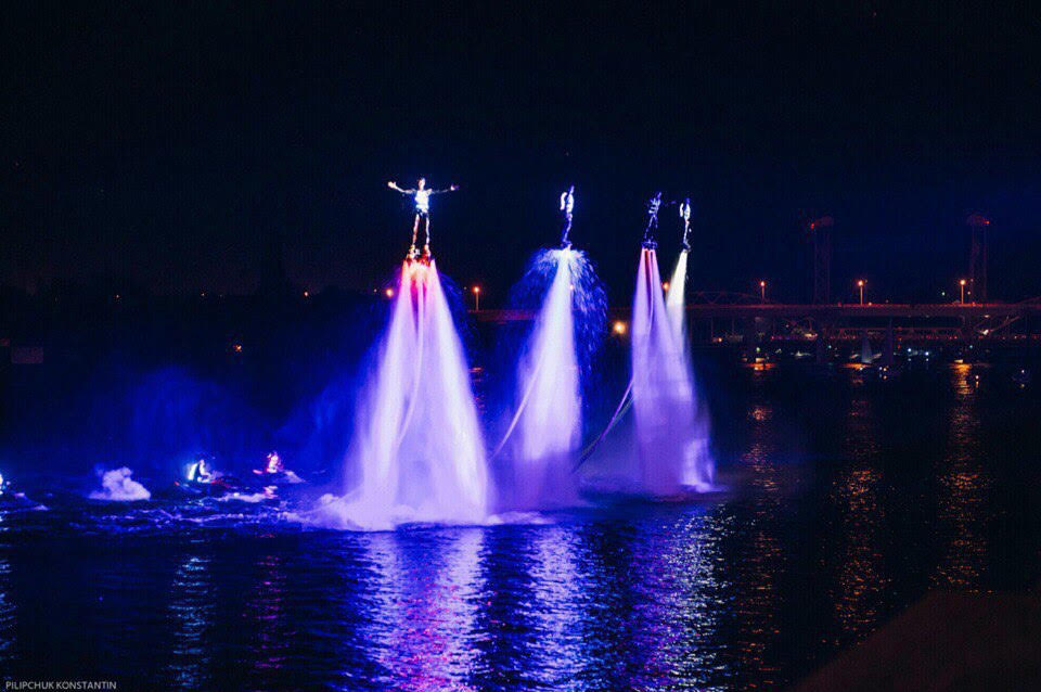 LED show on Flyboards