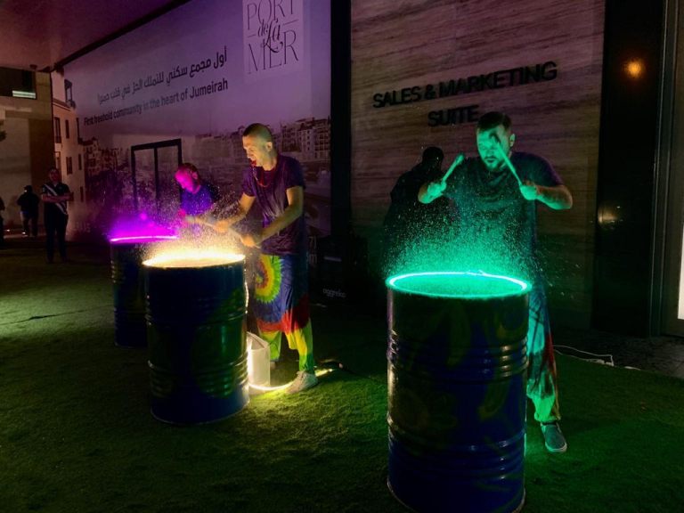 LED Water Drummers