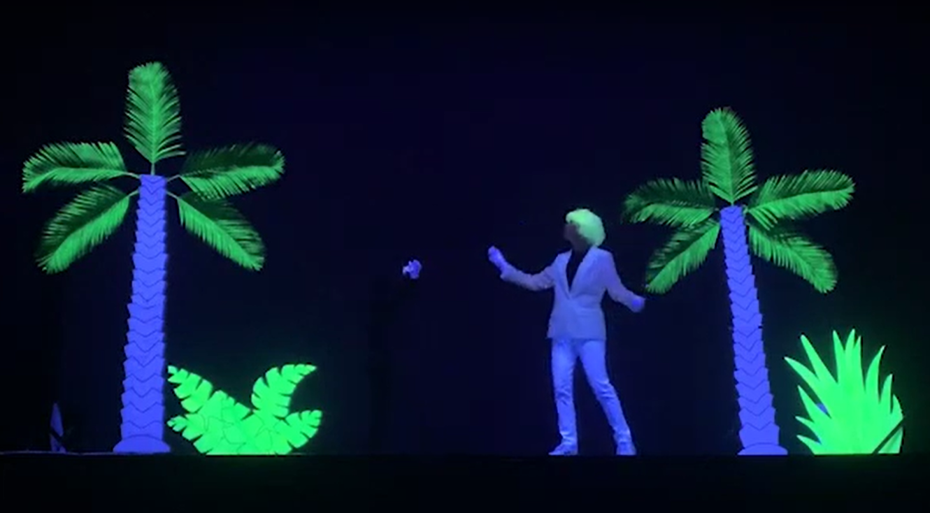 Unique neon light show